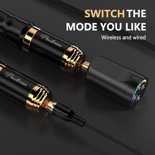 STIGMA Wireless Tattoo Gun Tattoo Kit Complete with Pro Short Tattoo Pen, 2 Tattoo Batteries, 20 Tattoo Cartridge Needles,Tattoo Ink Color Set, Full Tattoo Accessories STP35TI4002-9