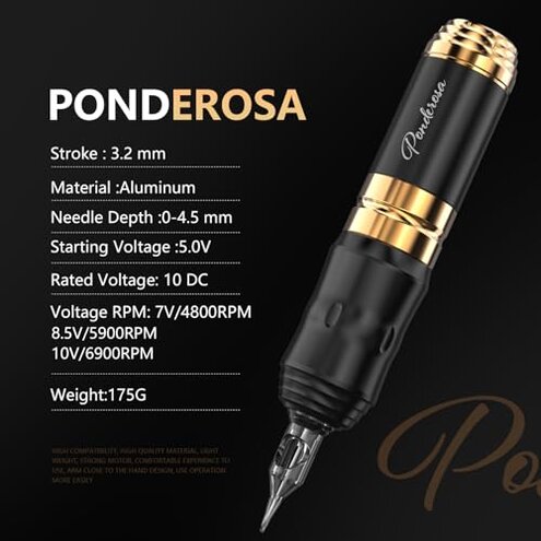 STIGMA Wireless Tattoo Gun Tattoo Kit Complete with Pro Short Tattoo Pen, 2 Tattoo Batteries, 20 Tattoo Cartridge Needles,Tattoo Ink Color Set, Full Tattoo Accessories STP35TI4002-9