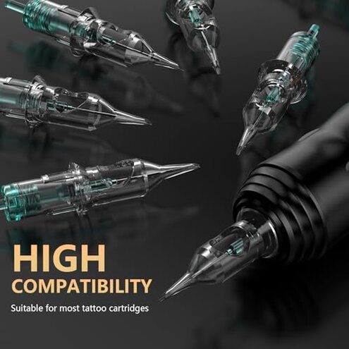 STIGMA Wireless Tattoo Gun Tattoo Kit Complete with Pro Short Tattoo Pen, 2 Tattoo Batteries, 20 Tattoo Cartridge Needles,Tattoo Ink Color Set, Full Tattoo Accessories STP35TI4002-9