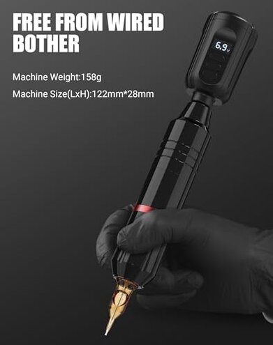 Tattoo Kit Tattoo Gun Complete Wireless Tattoo Machine Kit 2 Tattoo Batteries 20 Cartridge Needles 14 Ink Color Set for Supply RNP28KIT-1