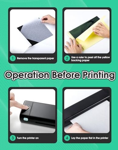 Phomemo Tattoo Stencil Printer, M08F Wireless Thermal Tattoo Printer with 10pcs Transfer Paper, Compatible with Phone/Tablet/PC, Tattoo Supplies for Tattoo Artists, AI Image Generation, Black & Green