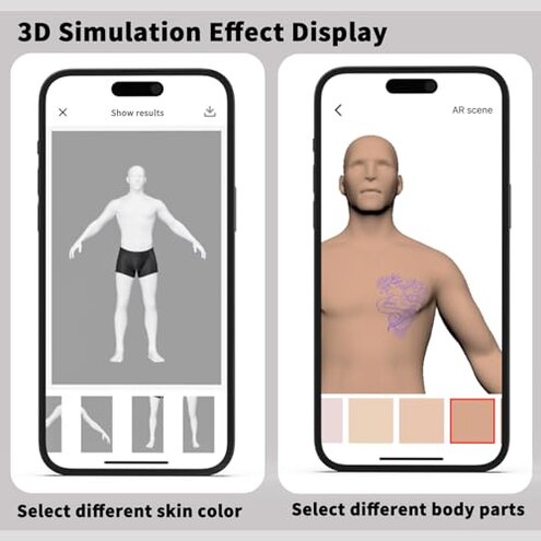 Wormhole Tattoo Stencil Printer, Wireless Bluetooth Tattoo Printer with 2500mAh Battery, Portable Tattoo Thermal Copier Machine Compatible with Smartphones & PC N202007