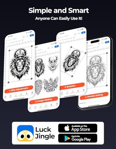 MUNBYN Tattoo Stencil Printer ITP06, 300DPI Wireless Thermal Tattoo Printer with 20 Transfer Papers, Tattoo Printers Compatible with Smartphone & PC for Tattoo Artists & Beginners