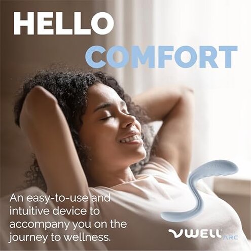 IntiMD VWELL Arc Silicone Vibrating Wand Erognomic for Therapist and Home Use Women Rechargeable