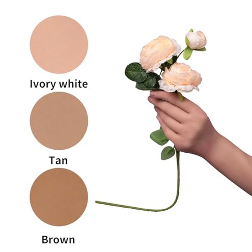 BodhiTCM Silicone Female Gloves Full Arm Lifelike Soft Realistic Skin with Nails for Cosplay Performance Crossdressing (Brown, 15.7 in/with nails)