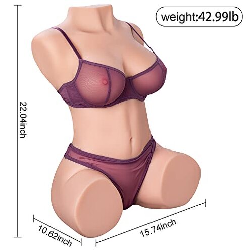 Lifelike Female Torso Mannequin, 22.44 inch Height, 16.92 inch Width