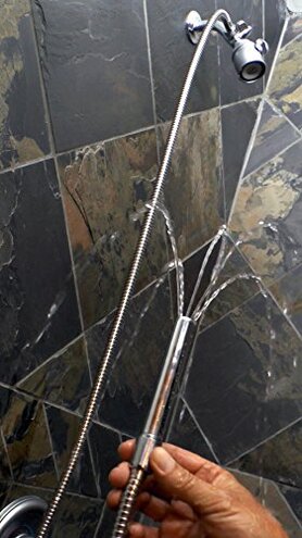 Cleanstream Premium Shower Enema Set with 6 Ft Hose, 4 Silicone & Aluminum Tips, ABS Construction, Flexible Comfort Attachments, Shower Adapter, Reusable Douches & Enemas Accessory