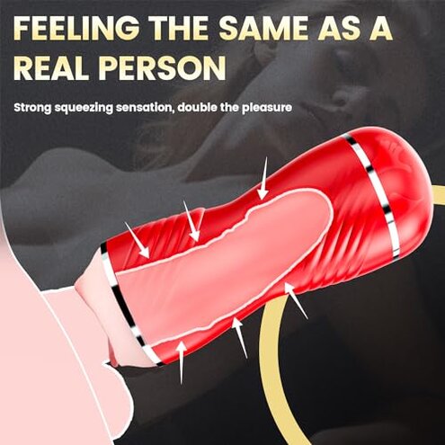 Generic Male Mastusbafor Hands Free with Modes 3D Realistic Textured Sleeve Male Masterburters, Pocket Puzzy Silicone Sweater.362, Colour