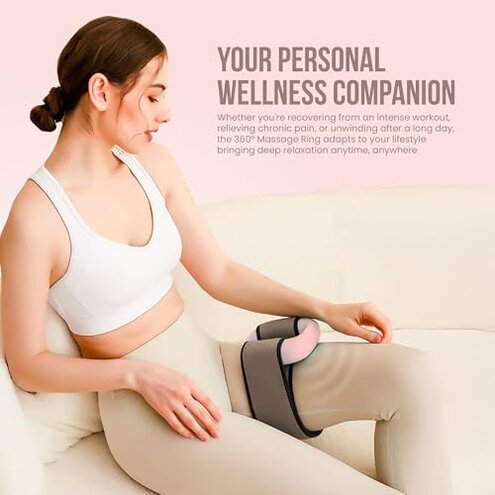 MONASUN Deep Tissue Massage Gun Portable &ndash; Mini Massage Gun with Hands-Free Strap &ndash; Handheld Massager for Athletes, Travel, Full-Body Pain Relief &ndash; 5 Speed Levels and Quiet Percussion