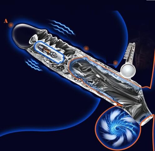 Pleasure Toy Sleeve - 3.5 inch Clear Extender with Two Bullets, Enlarger with Ring, Reusable Extension Pleasure 133