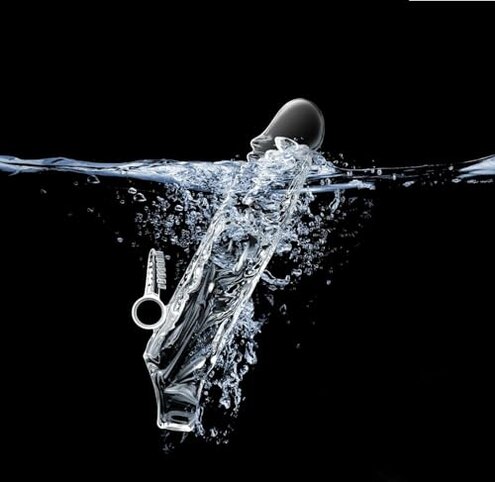 Pleasure Toy Sleeve - 3.5 inch Clear Extender with Two Bullets, Enlarger with Ring, Reusable Extension Pleasure 133