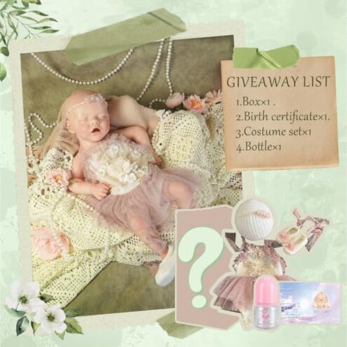 YaLuoQian Silicone Reborn Baby Dolls -18 Inch Silicone Newborn Baby Dolls Full Body Sleeping Baby Girl with Toy Accessories Gift Set