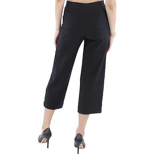 Anne Klein Pull ON Pintuck Wide Crop Asphalt