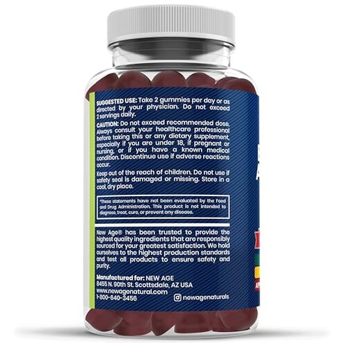 Sea Moss Gummies, Sea Moss, Black Seed, Ashwagandha, Turmeric, Manuka Honey, ACV, Dandelion, Black Pepper, Burdock, Bladderwrack, Vegan - 120 Count
