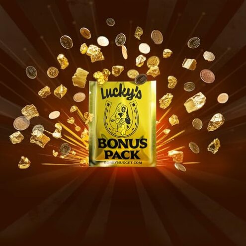 Bobby Nugget Gold Paydirt | Gold Rush Panning Concentrates unsearched & Added | Gold Prospecting Pay Dirt + Guaranteed Lucky&rsquo;s Bonus Bag