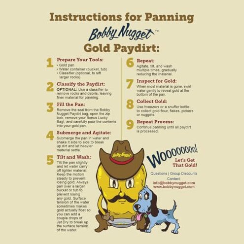 Bobby Nugget Gold Paydirt | Gold Rush Panning Concentrates unsearched & Added | Gold Prospecting Pay Dirt + Guaranteed Lucky&rsquo;s Bonus Bag