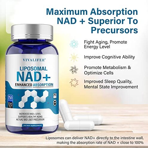 NAD Supplement 8457mg Extra Strength NMN Alternative Liposomal + Green Tea for Women & Men w/Urolithin A, Resveratrol, CoQ10, Alpha Lipoic Acid