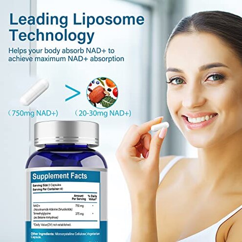 NAD Supplement 8457mg Extra Strength NMN Alternative Liposomal + Green Tea for Women & Men w/Urolithin A, Resveratrol, CoQ10, Alpha Lipoic Acid