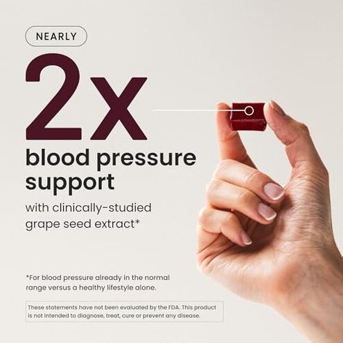 humanN SuperBeets Heart Chews Advanced - 100mg of CoQ10 Plus Beetroot & Grape Seed Extract, 60 Count