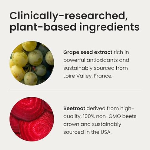 humanN SuperBeets Heart Chews Advanced - 100mg of CoQ10 Plus Beetroot & Grape Seed Extract, 60 Count