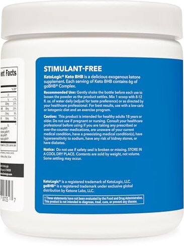 Ketologic Keto BHB (Patriot Pop Flavor) 30 Servings - Exogenous Ketone Supplement with goBHB, Beta-Hydroxybutyrate Salts