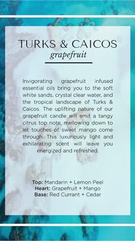 Malibu Apothecary Women's Turks & Caicos Candle, Iridescent Pink, 7.5 Ounce