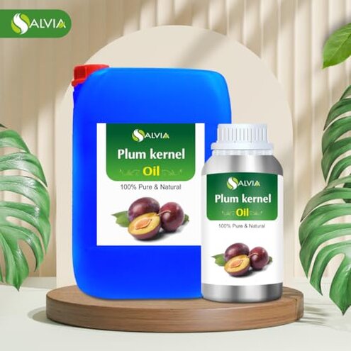 Plum Kernel Oil (Prunus domestica) 100% Natural & Pure Undiluted Uncut Carrier Oil For Skin & Hair Perfect for Aromatherapy Therapeutic Grade - (500 ML)