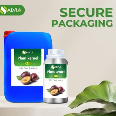 Plum Kernel Oil (Prunus domestica) 100% Natural & Pure Undiluted Uncut Carrier Oil For Skin & Hair Perfect for Aromatherapy Therapeutic Grade - (500 ML)
