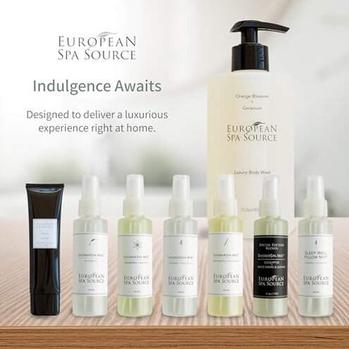 European Spa Source Eucalyptus ShowerSpa Mist Spray for Aromatherapy, At Home Spa Experience, Sinus Congestion Relief, and Tension Relief, 4 fl oz.
