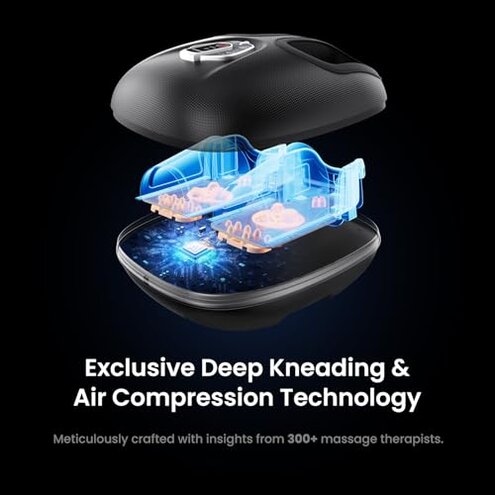 RENPHO Foot Massager Machine with Heat [2026 Upgraded], Shiatsu Foot Massager for Plantar Fasciitis, Christmas Gifts for Women, Cordless Control, FSA Eligible HSA Store Eligible, 2026 New Upgraded, BK