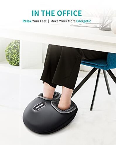 Nekteck Shiatsu Foot Massager with Heat, FSA Eligible Deep Kneading Therapy Air Compression, HSA Feet Massage Improve Blood Circulation Foot Wellness Soothing Pain Relief, Relax for Home Office Use