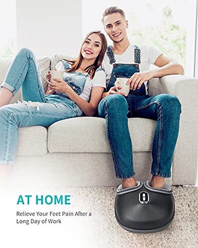 Nekteck Shiatsu Foot Massager with Heat, FSA Eligible Deep Kneading Therapy Air Compression, HSA Feet Massage Improve Blood Circulation Foot Wellness Soothing Pain Relief, Relax for Home Office Use