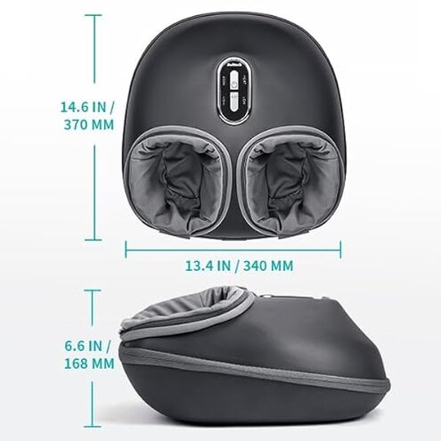 Nekteck Shiatsu Foot Massager with Heat, FSA Eligible Deep Kneading Therapy Air Compression, HSA Feet Massage Improve Blood Circulation Foot Wellness Soothing Pain Relief, Relax for Home Office Use