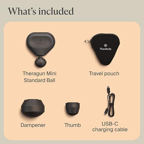 TheraGun Mini (3rd Generation) by Therabody &ndash; Ultra-Portable Massage Gun and Travel Essential for Fast, Effective Pain and Tension Relief Anywhere (Black)