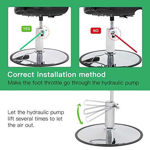 BestMassage | Barber Chair | Hydraulic Styling Chair | PU Leather | Adjustable Height | Footrest | Anti-Slip Chrome Base | Heavy-Duty Steel Frame | Black | for Hair Stylists & Home Use