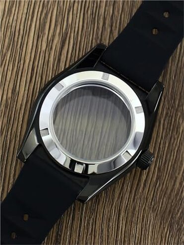 LNQKJXIIA Boutiques US 40mm Watch Case with Sapphire Glass, Compatible with NH34/NH35/NH36 Movement Accessories(Black)