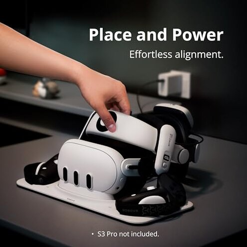 BOBOVR D3 Charging Dock, Wireless Charging for Controller, B100 Fast Charging,Compatible with Quest 3