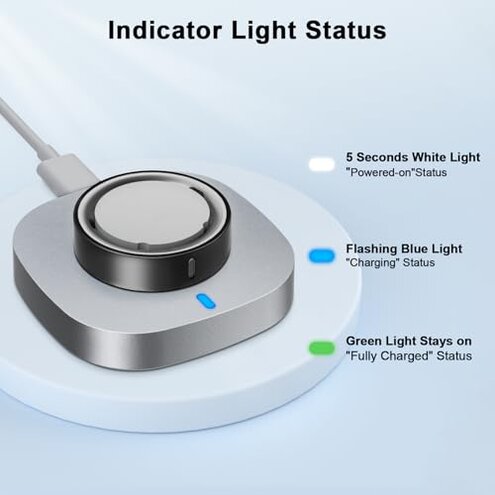 Charger Compatible with Oura Ring Gen 4/Oura Ring Gen 4 Ceramic Size 8, Fast Charging Dock with USB-C Cable