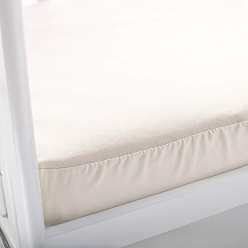 Naturepedic Organic Waterproof Crib Mattress Pad, Skin Friendly, Breathable & Absorbent Crib Mattress Protector - Removable Protector Pad for Baby and Toddler Beds - Fitted for Standard Baby Crib Size