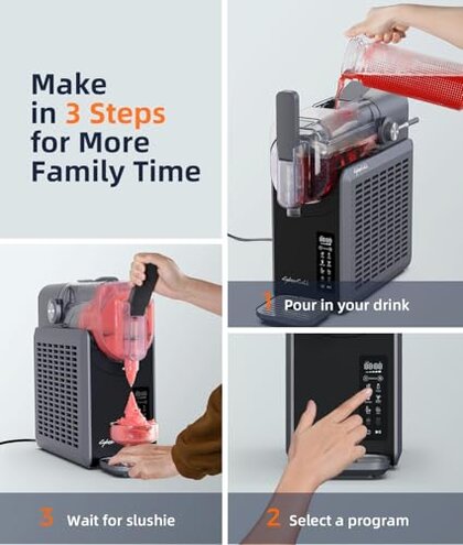 CyberChill Slushie Machine,24-Hour Delay Start&Cold Retention, 68 oz Slushy Machine with Self-Cleaning Function, Frozen Drink Maker with 5 Preset Programs,Frozen Margaritas, Frapp&eacute;s, and More