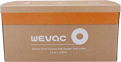 Wevac 11&rdquo; x 150&rsquo; Food Vacuum Seal Roll Keeper with Cutter, Ideal Vacuum Sealer Bags for Food Saver, BPA Free, Commercial Grade, Great for Storage, Meal prep and Sous Vide