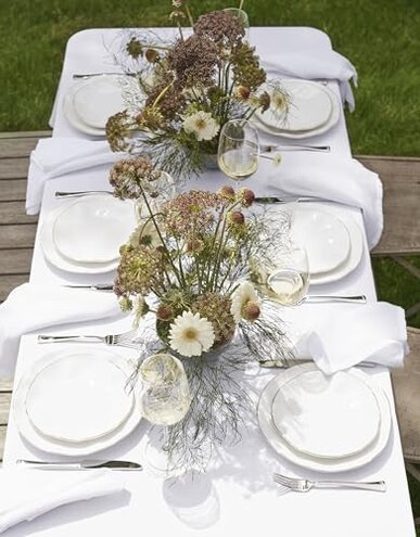 Lenox Blue Bay 12-Piece Dinnerware Set, 15.20 LB, White