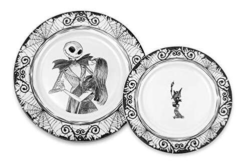 The Nightmare Before Christmas 16-Piece Dinnerware Set | Ceramic Dish Set White