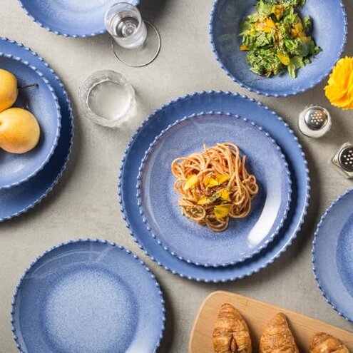 MissYIP 12 Piece Melamine Dinnerware Sets, Service for 4, Lightweight Unbreakable, BPA Free, Food Grade Plates Sets, Dishwasher Safe, Indoor and Outdoor Use