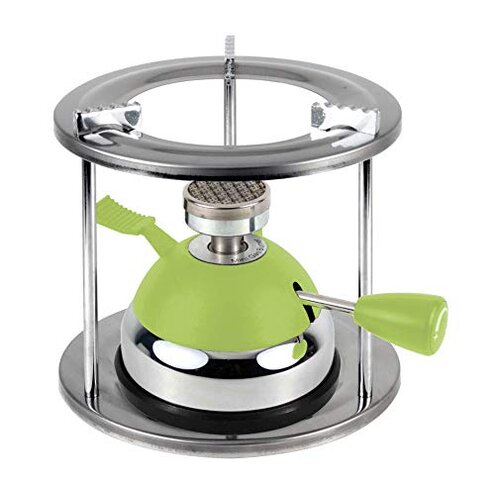 BLUEFIRE Butane Mini Burner for Tabletop Coffee Siphon Syphon/w Furnace Stand and Assembly Rack Ceramic Windproof Torch Head Portable Cooking Stove Espresso Maker Chafing Soup Tureens Fondue Bunsen