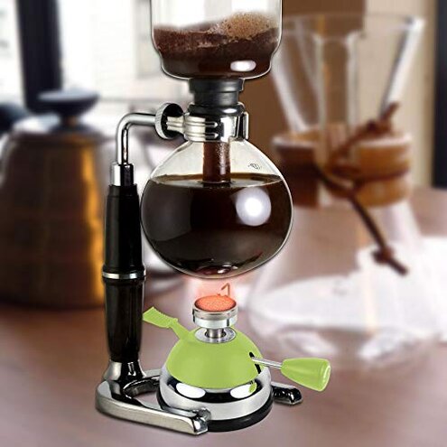 BLUEFIRE Butane Mini Burner for Tabletop Coffee Siphon Syphon/w Furnace Stand and Assembly Rack Ceramic Windproof Torch Head Portable Cooking Stove Espresso Maker Chafing Soup Tureens Fondue Bunsen