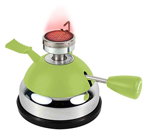 BLUEFIRE Butane Mini Burner for Tabletop Coffee Siphon Syphon/w Furnace Stand and Assembly Rack Ceramic Windproof Torch Head Portable Cooking Stove Espresso Maker Chafing Soup Tureens Fondue Bunsen