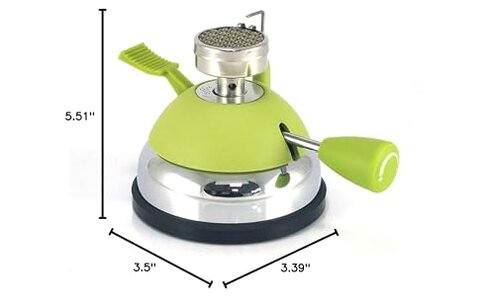 BLUEFIRE Butane Mini Burner for Tabletop Coffee Siphon Syphon/w Furnace Stand and Assembly Rack Ceramic Windproof Torch Head Portable Cooking Stove Espresso Maker Chafing Soup Tureens Fondue Bunsen