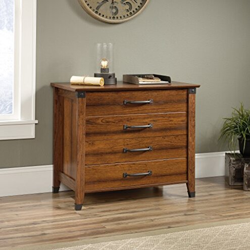Sauder Palladia File Cabinet with 2 Drawers, Safety Mechanism, Lateral File Cabinet - Select Cherry Finish