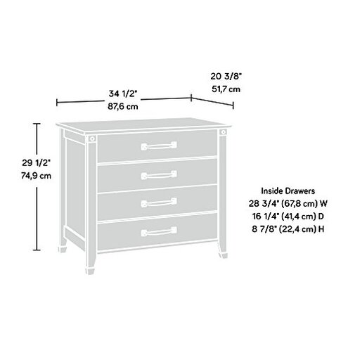 Sauder Palladia File Cabinet with 2 Drawers, Safety Mechanism, Lateral File Cabinet - Select Cherry Finish